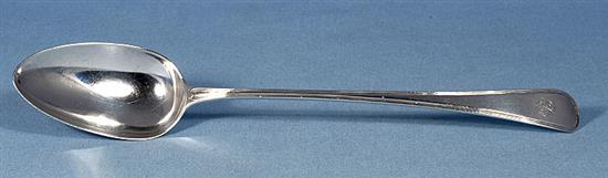 A George III silver Old English thread pattern basting spoon, Length 12”/308mm Weight 3.8oz/109grms